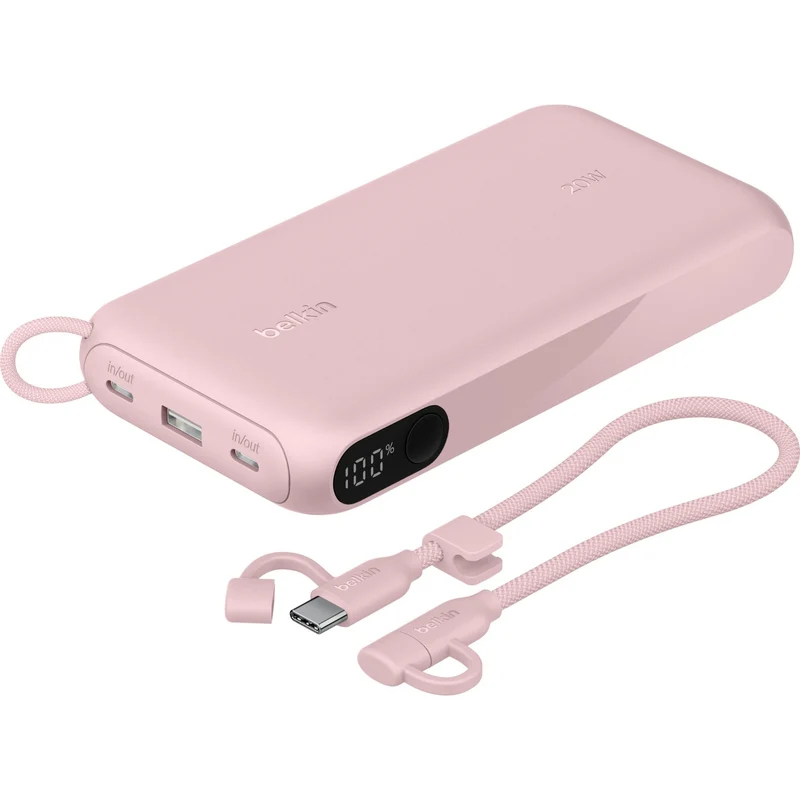 Belkin BoostCharge 20K Power Bank with Display (Pink)