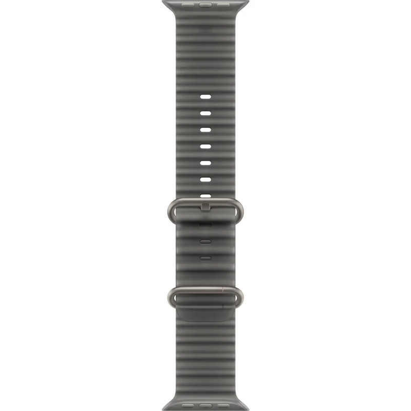 Apple Watch 49mm Translucent [Black] Ocean Band [Natural Titanium Finish]