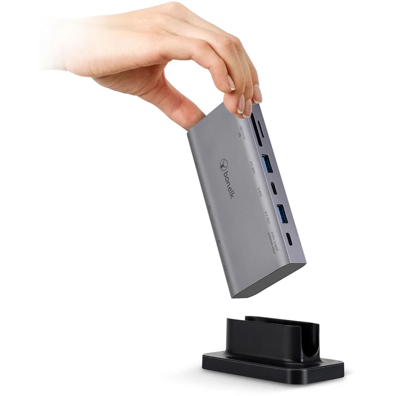 Bonelk Desktop Series 9 in 1 USB-C Multiport Hub (Space Grey)
