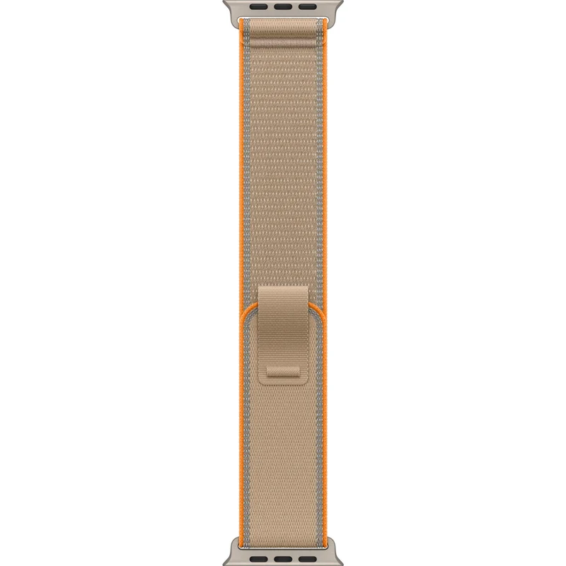 Apple Watch 49mm [Sand] Trail Loop [S/M] [Natural Titanium Finish]