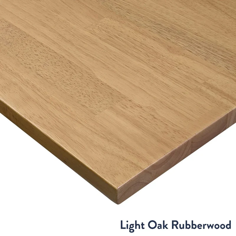 Desky Dual Rubberwood Sit Stand Desk 150cm Light Oak Desktop and Space Grey Frame