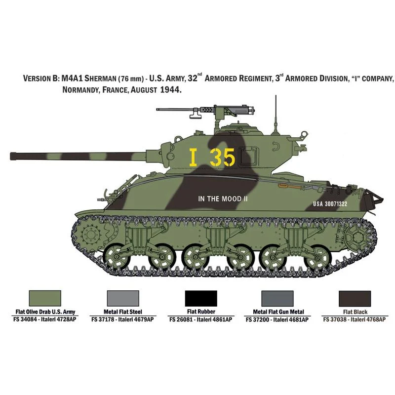 Italeri 1/35 M4A1 Sherman with U.S. Infantry