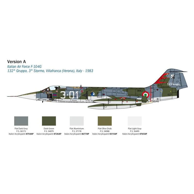 Italeri 1/32 Lockheed Martin F-104 Starfighter G/S (Upgraded Edition) RF Version