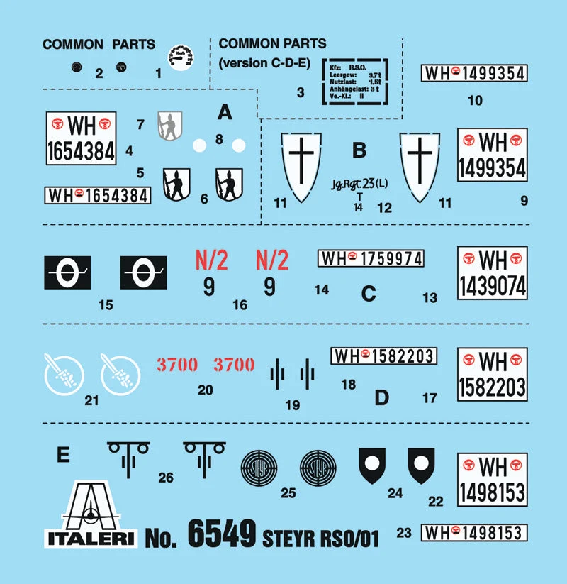 Italeri 1/35 Steyr RSO/01 with German Soldiers and Accessories