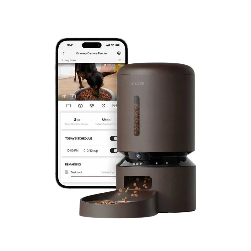 Petlibro Granary Smart Pet Feeder Camera 5L WiFi Coffee
