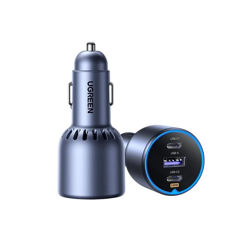 UGREEN 130W 3-Port Fast Car Charger with 100W Cable