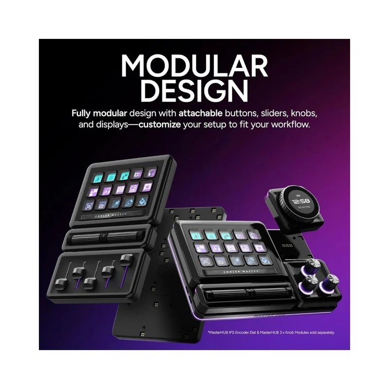 Cooler Master MasterHUB Creator Kit with Modular Base IPS Keys Fader