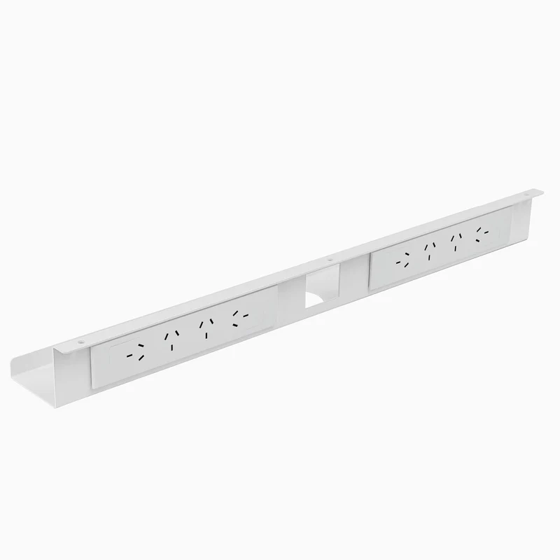 Desky Mini Cable & Power Tray 4-Plug Wheat