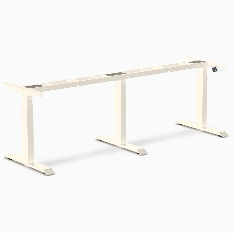 Desky Triple Sit Stand Desk Frame - Matte Black