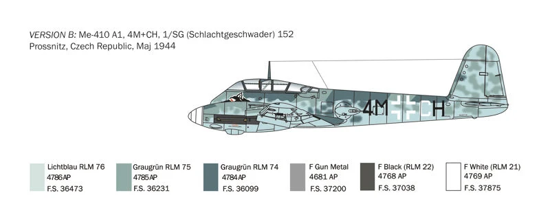 Italeri 1/72 Me 410 A-1 Hornisse