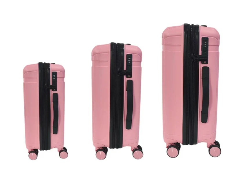 FUTURA 3pcs Set Luggage Trolley Suitcases Travel Bags 20/24/28" - Pastel Pink