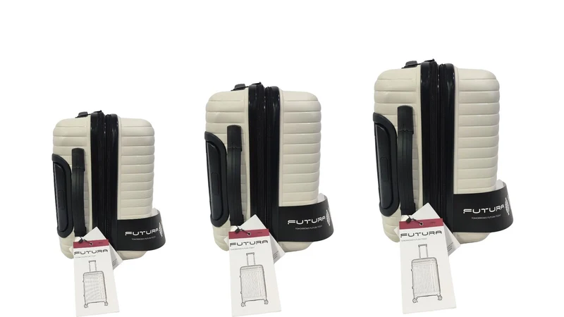 FUTURA 3pcs Set Luggage Trolley Suitcases Travel Bags 20/24/28" - Bone