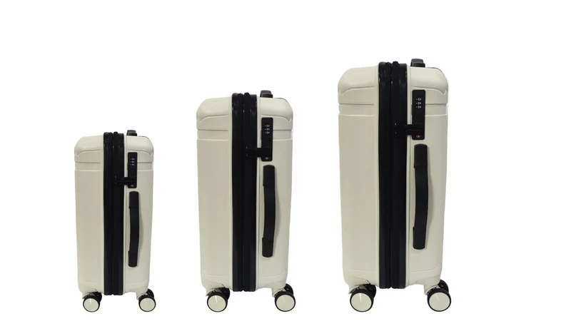 FUTURA 3pcs Set Luggage Trolley Suitcases Travel Bags 20/24/28" - Bone