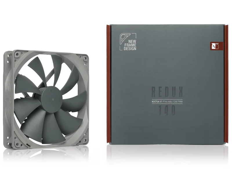 Noctua 140mm Redux Edition Square Frame PWM Fan Max 1200RPM (NF-P14S-REDUX-1200-PWM)