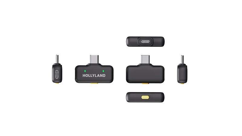 Hollyland Lark A2 Duo (Space Gray, with USB-C RX + Charging Case) Wireless Microphone