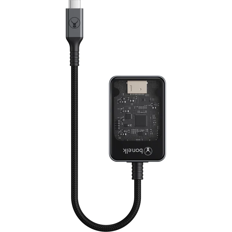 Bonelk Vision Long-Life USB-C to MicroSD/SD Adapter (SG/Clear)