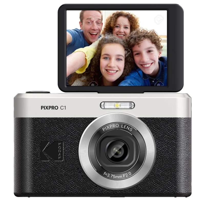Kodak Pixpro C1 Digital Camera with MicroSD Card Bundle (Black)