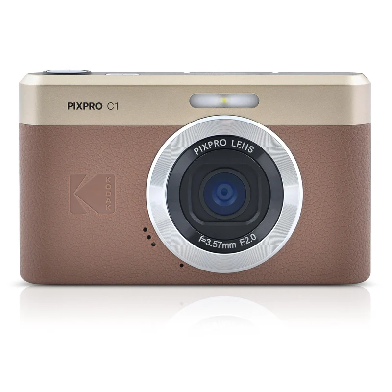 Kodak Pixpro C1 Digital Camera with MicroSD Card Bundle (Brown)