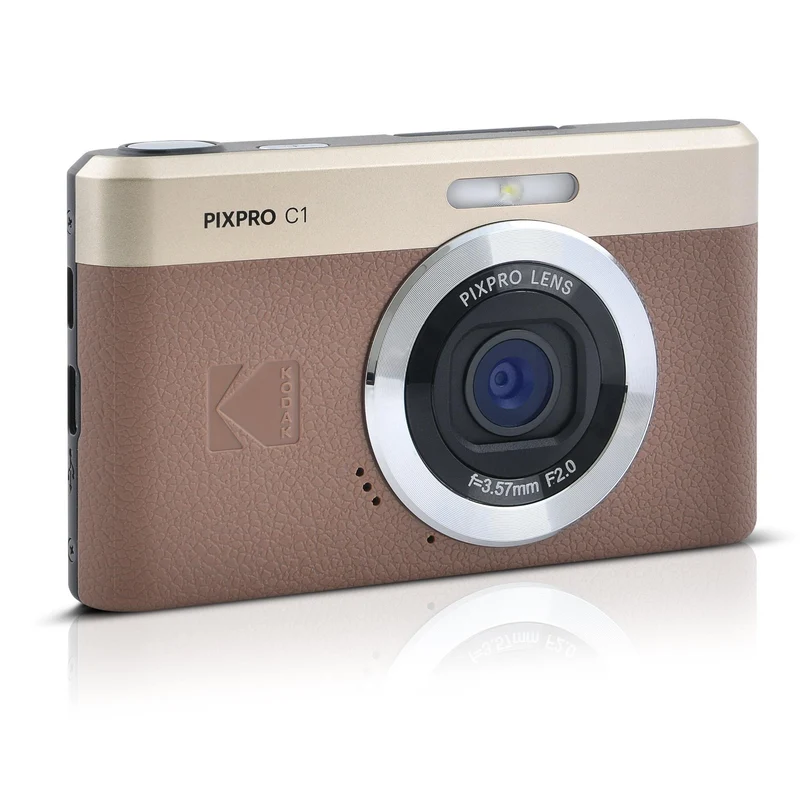 Kodak Pixpro C1 Digital Camera with MicroSD Card Bundle (Brown)