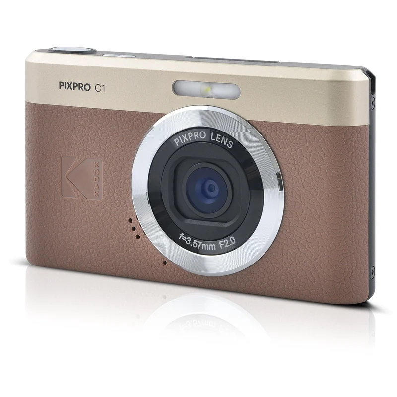 Kodak Pixpro C1 Digital Camera with MicroSD Card Bundle (Brown)