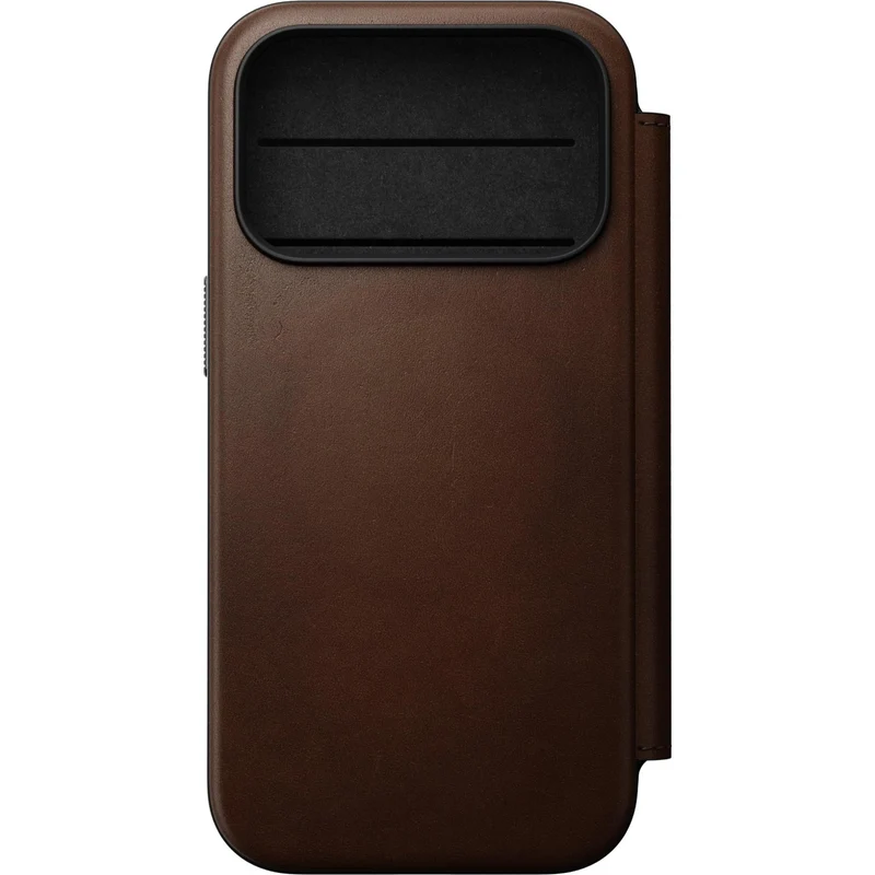 NOMAD Leather Folio Case for iPhone 18 Pro (Brown ECCO)