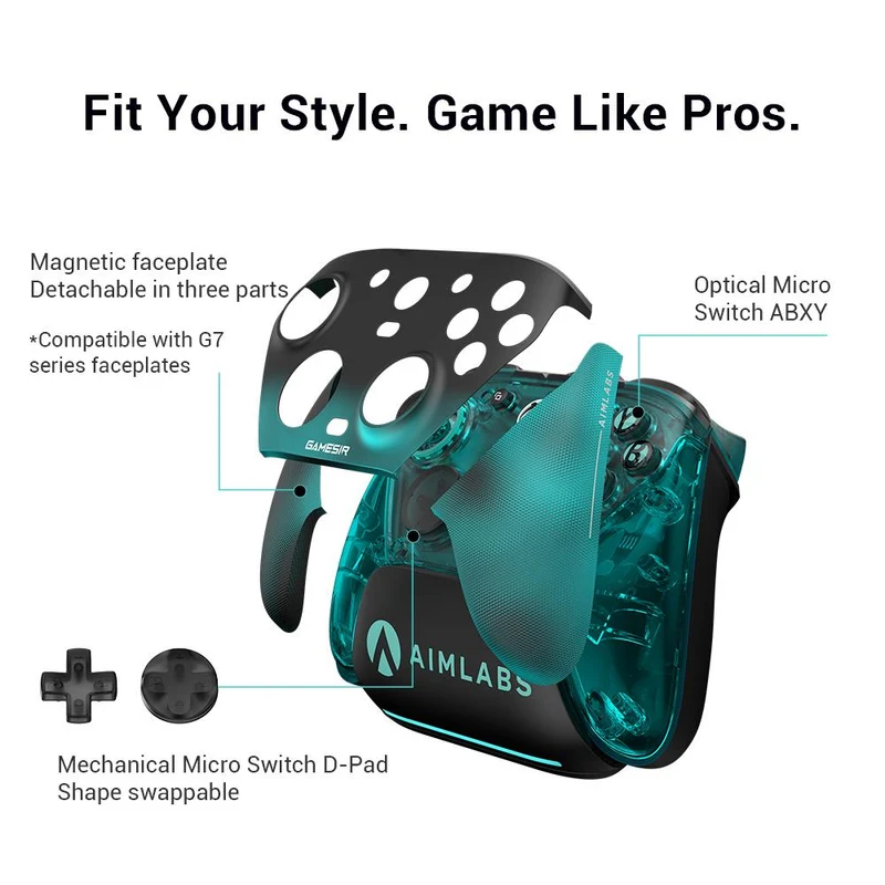GameSir G7 Pro Aimlabs Edition Wireless Controller for PC & Mobile (Wired for XBOX)