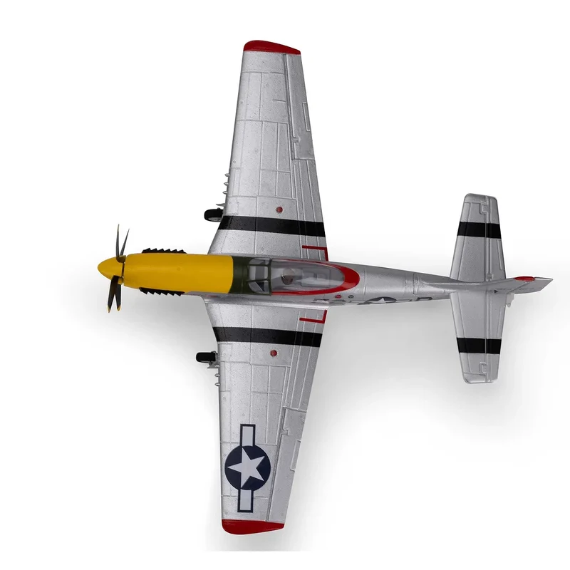 E-Flite RC Plane UMX P-51D Mustang "Detroit Miss" 500mm Warbird BNF Basic with AS3X and Smart Technology