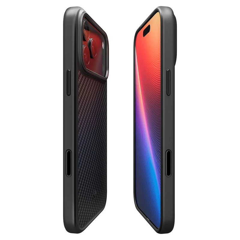 SPIGEN Enzo Aramid Camera Control Button MagSafe Case for iPhone 18 Pro/17 Pro (Black)