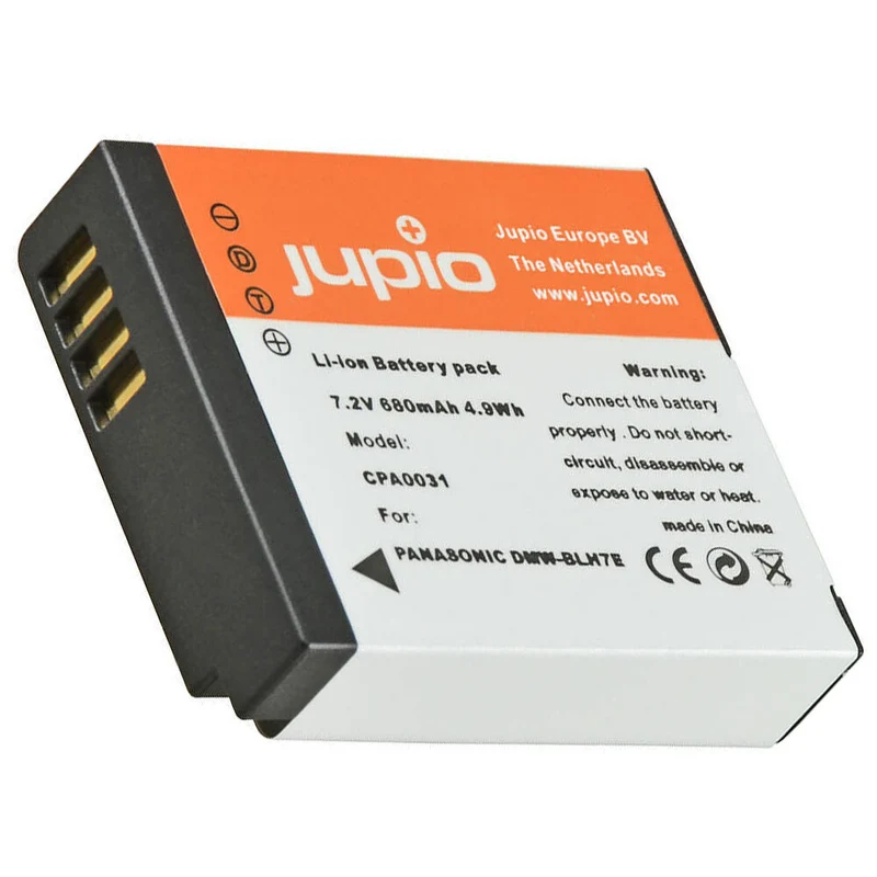 Jupio Li-Ion 7.2V 680mAh Rechargeable Battery For Panasonic DMW-BLH7E Cam