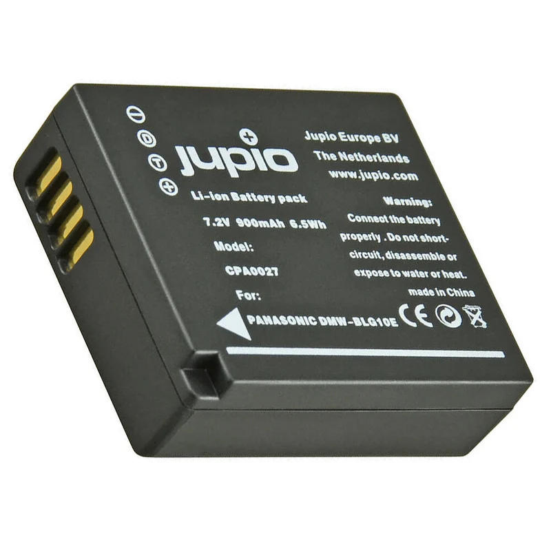 Jupio Li-Ion 7.2V 900mAh Rechargeable Battery For Panasonic DMW-BLG10E Cam