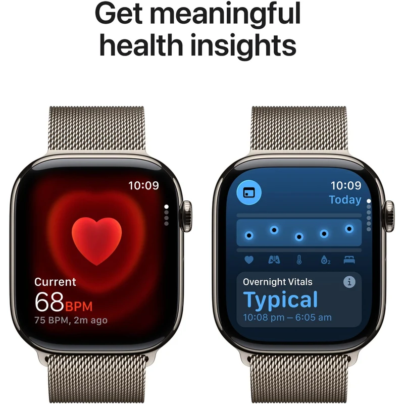 Apple Watch Series 11 46mm Natural Titanium Case GPS + Cellular Natural Milanese Loop (M/L)