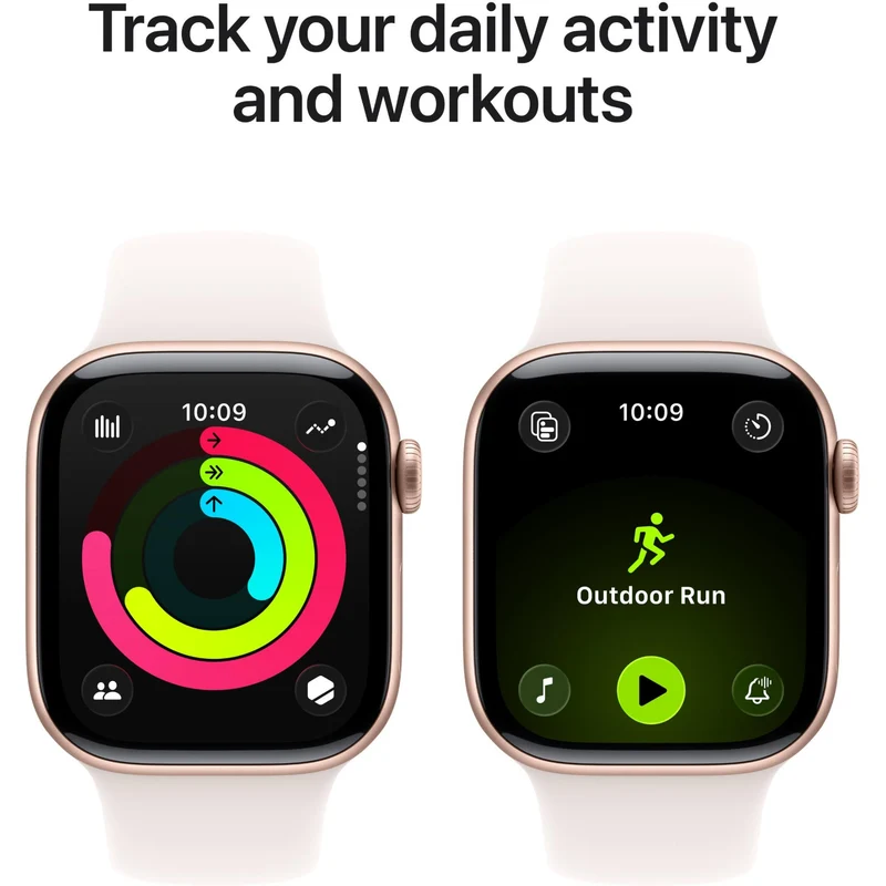 Apple Watch Series 11 42mm Rose Gold Aluminium Case GPS + Cellular Sport Band (M/L) [Light Blush]