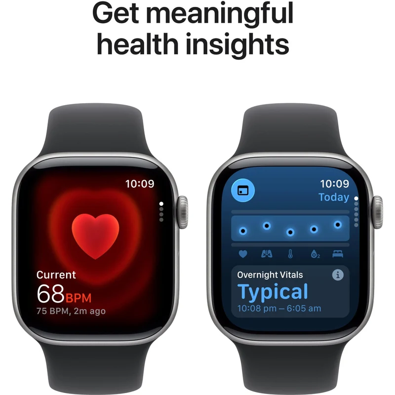 Apple Watch Series 11 42mm Space Grey Aluminium Case GPS + Cellular Sport Band (M/L) [Black]