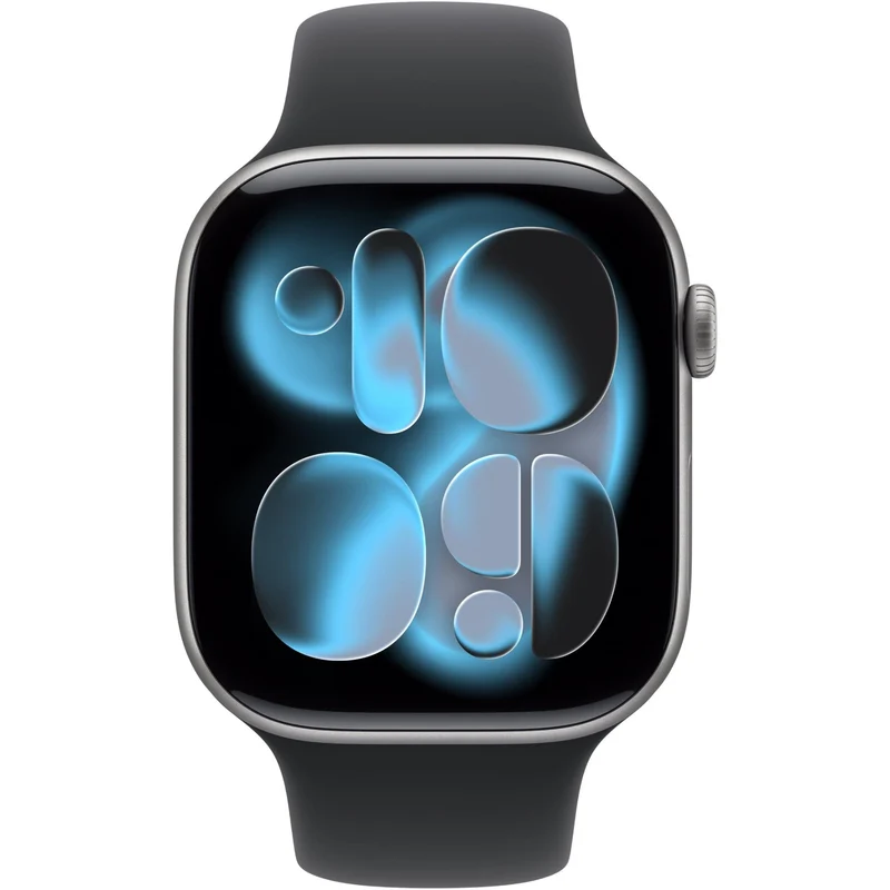Apple Watch Series 11 46mm Space Grey Aluminium Case GPS Sport Band (S/M) [Black]