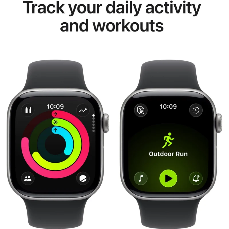Apple Watch Series 11 42mm Space Grey Aluminium Case GPS Sport Band (M/L) [Black]