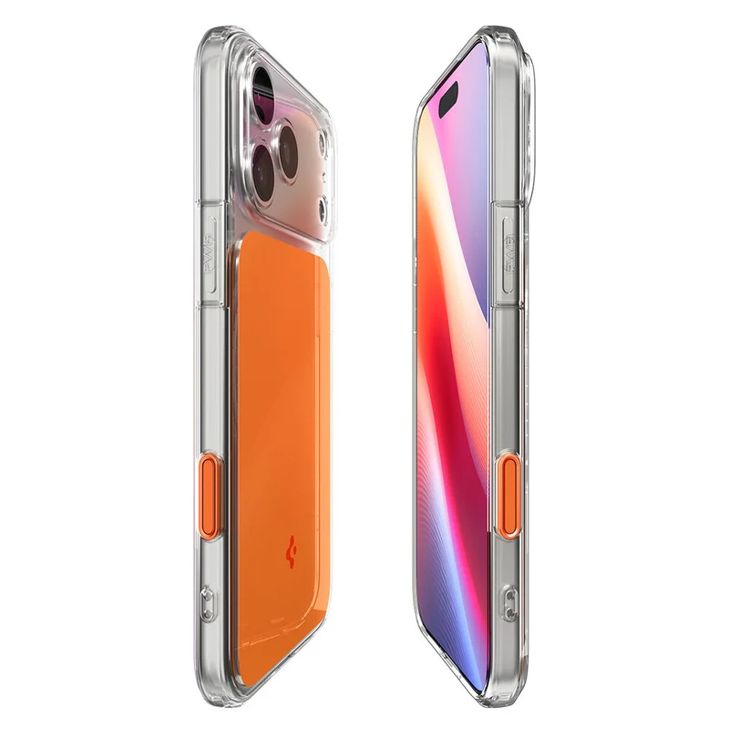 SPIGEN Ultra Hybrid T MagSafe Case for iPhone 18 Pro Max/17 Pro Max (Glossy Orange)