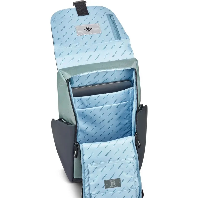Delsey Securflap 15.6" Laptop Backpack Sage Green