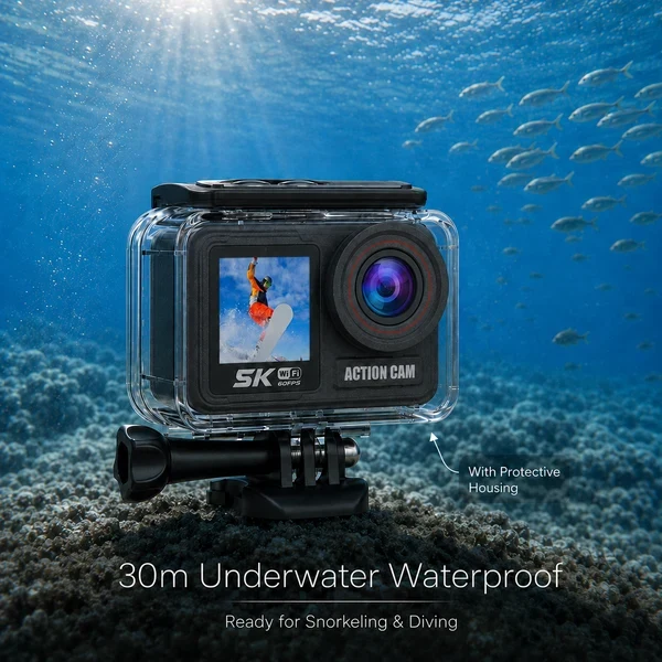 ZLOS 5K 60FPS Dual-Screen Action Camera with Wi-Fi
