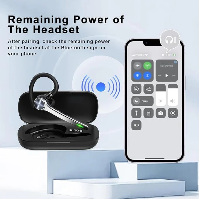 ZLOS Noise-Canceling Bluetooth Headset with Charging Case