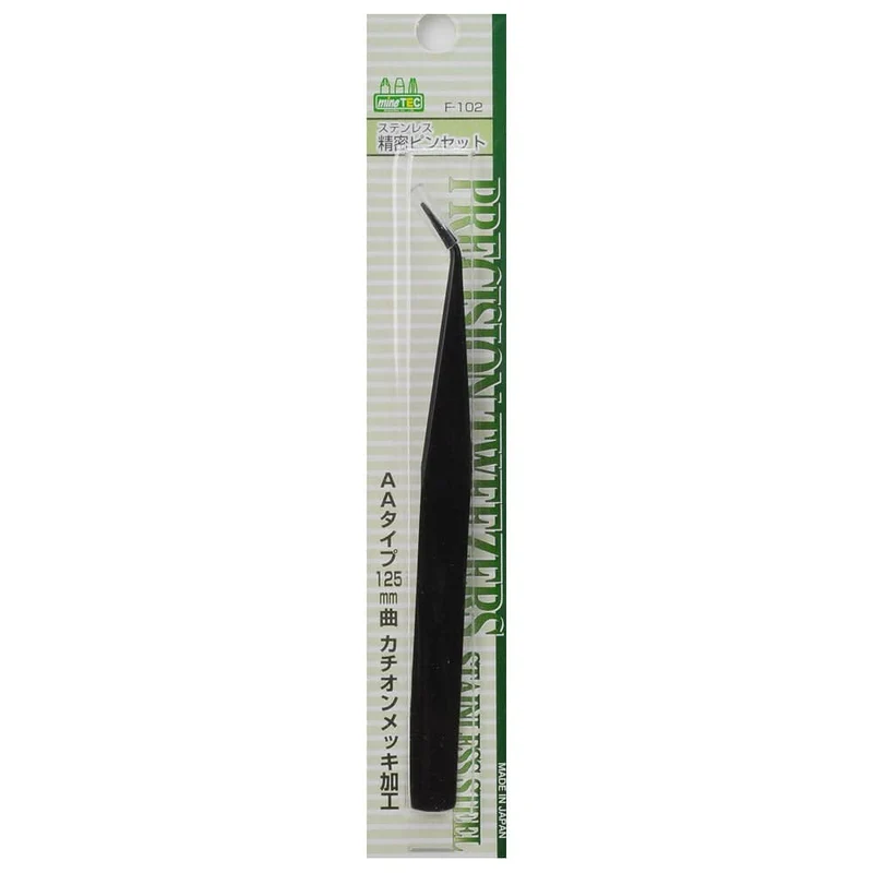 MINESHIMA Cation Coating AA Curved Tweezer 125mm