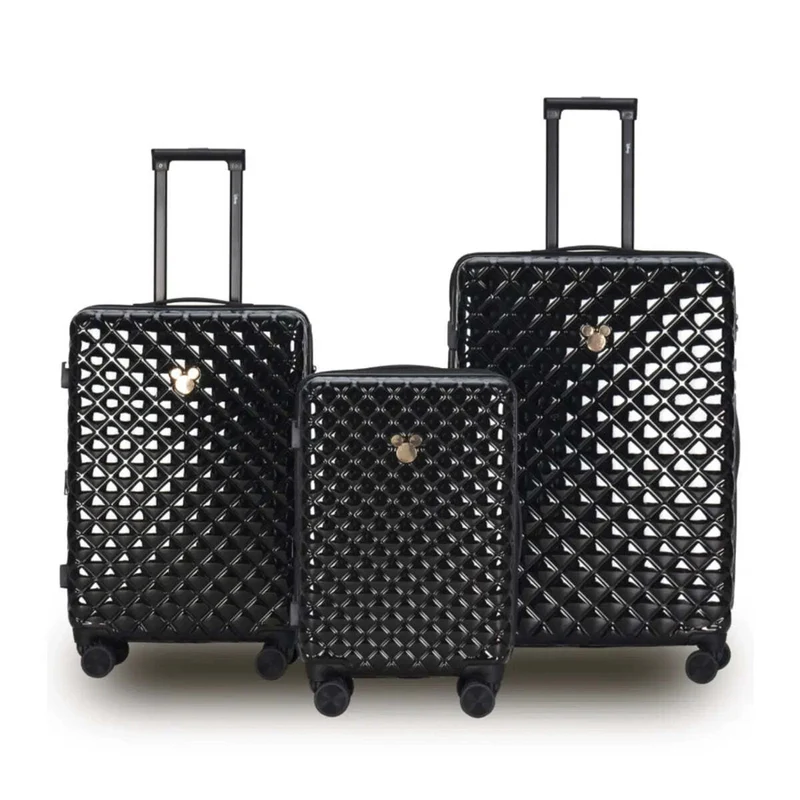 Disney Mickey 4-Wheel Spinner Suitcase Set of 3 - Black (Small, Med and Large)