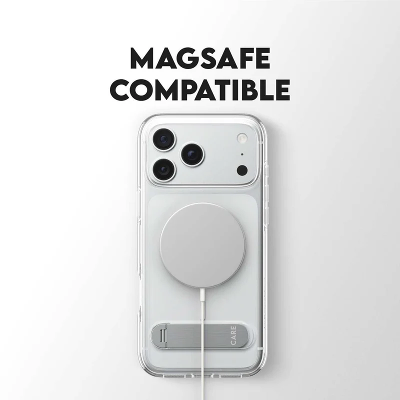 CARE by PanzerGlass Kickstand MagSafe Case for iPhone 18 Pro Max/17 Pro Max (Clear/White)