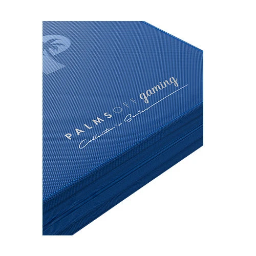 Palms Off Gaming Collector's Series 4 Pocket Card Loader TOP LOADER Clear Zip Binder - Blue