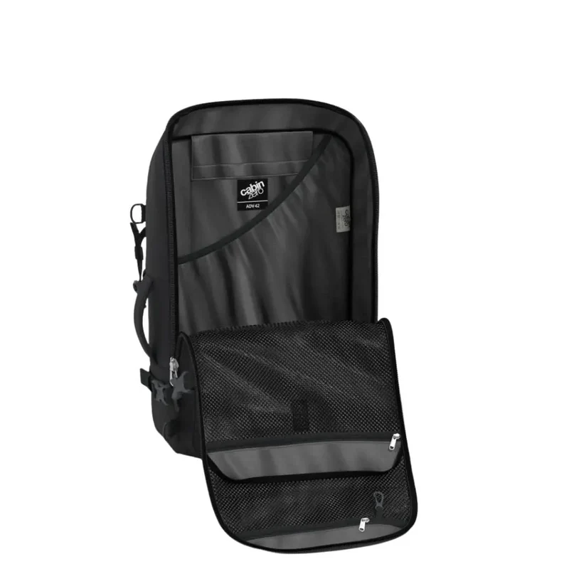 CabinZero ADV 42L Carry On Backpack - Absolute Black