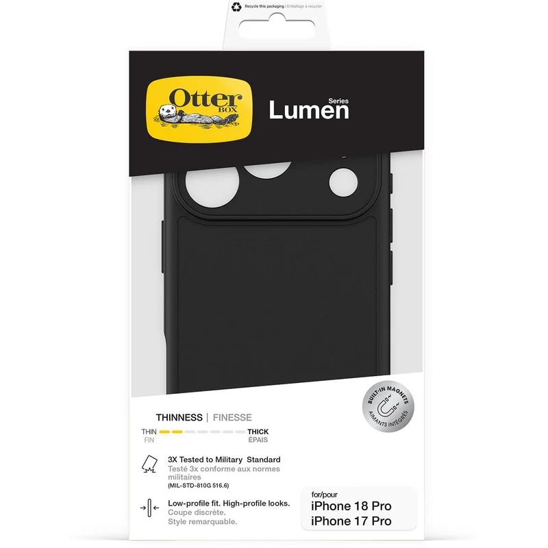 OtterBox Lumen Magnetic Case for iPhone 18 Pro (Black)