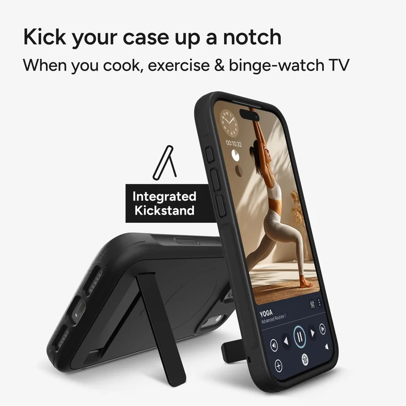 ZAGG Sedona Snap KickStand Case for iPhone 18 Pro Max/17 Pro Max (Black)
