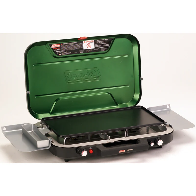 Coleman EvenTemp 3-Burner Camping Stove with Griddle and Grease Cup