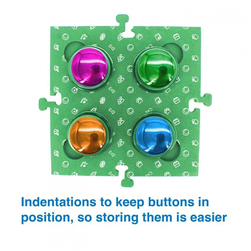 Tech4Pets 2PK Mat Board Organiser Storage Holder For Talking Buttons/Floor Green