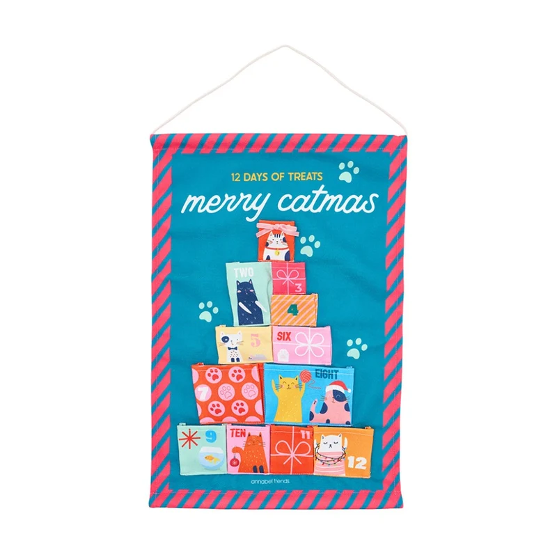 Annabel Trends Reusable Cat Christmas Advent Calendar 39x58.5cm