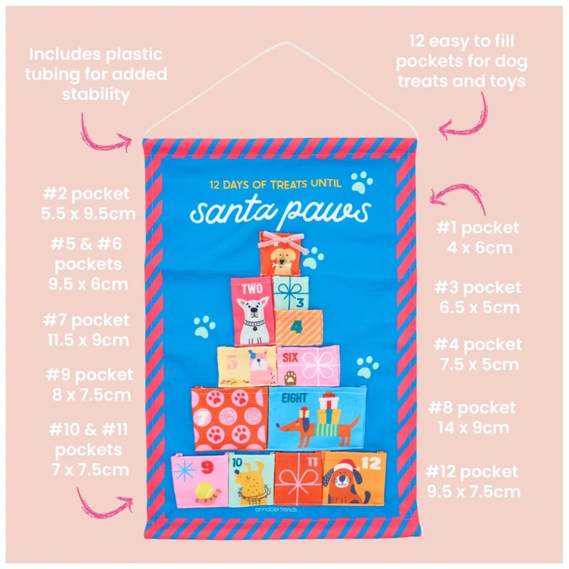 Annabel Trends 12-Day Christmas Advent Calendar For Dogs 39x58.5cm